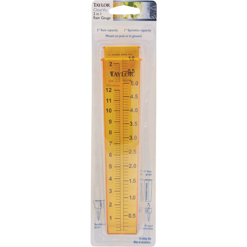 Taylor 5 In. Plastic 2-in-1 Rain Gauge