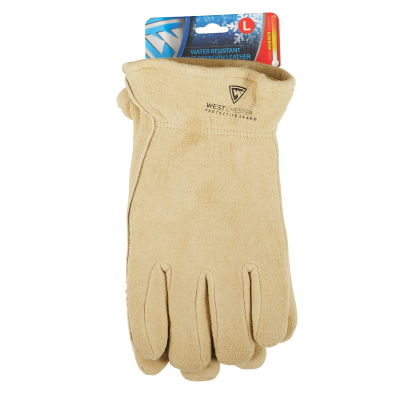 West Chester Protective Gear Men's Large Deerskin Leather Winter Work Glove