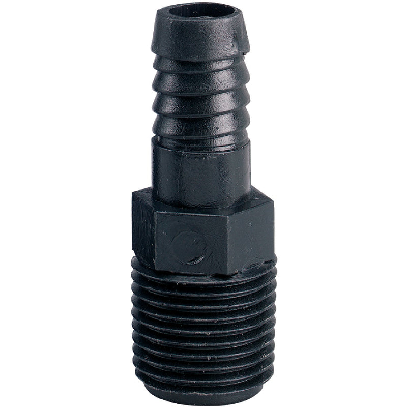 Orbit 3/4 In. MNPT x 1/2 In. Barbed Plastic Riser Flex Fitting Straight Adapter