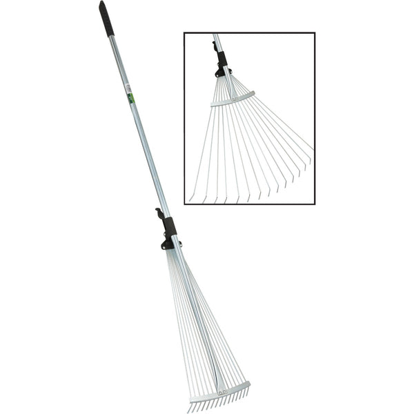 Best Garden 25 In. Steel Leaf Rake with 48 In. Steel Handle (15-Tine)