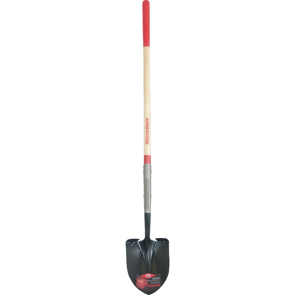 Razor-Back 48 In. Wood Handle Cushion Grip Round Point Shovel