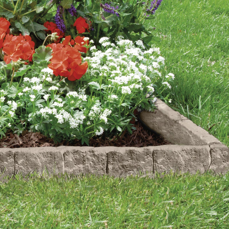 Suncast 6 In. H. x 12 In. L. Border Stone Poly Lawn Edging (10-Pack)