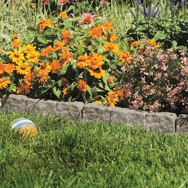 Suncast 6 In. H. x 12 In. L. Border Stone Poly Lawn Edging (10-Pack)