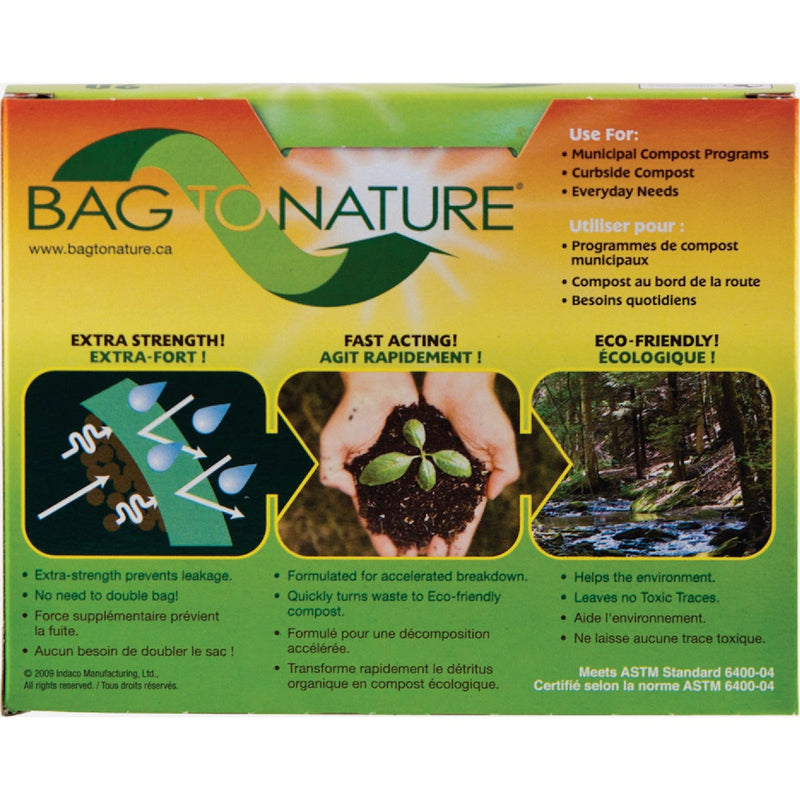 Bag To Nature 33 Gal. Green Compostable Houston Approved Lawn & Leaf Bag (10-Count)