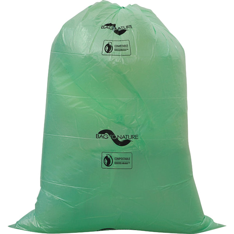 Bag To Nature 33 Gal. Green Compostable Houston Approved Lawn & Leaf Bag (10-Count)