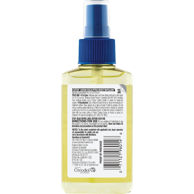 Cutter Lemon Eucalyptus 4 Oz. Insect Repellent Pump Spray