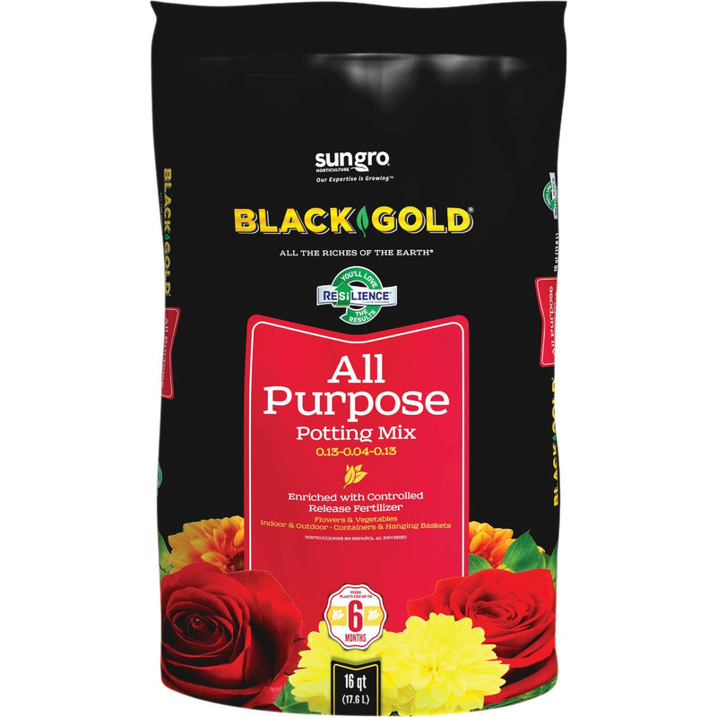 Black Gold 16 Qt. 12-1/2 Lb. All Purpose Potting Soil Mix