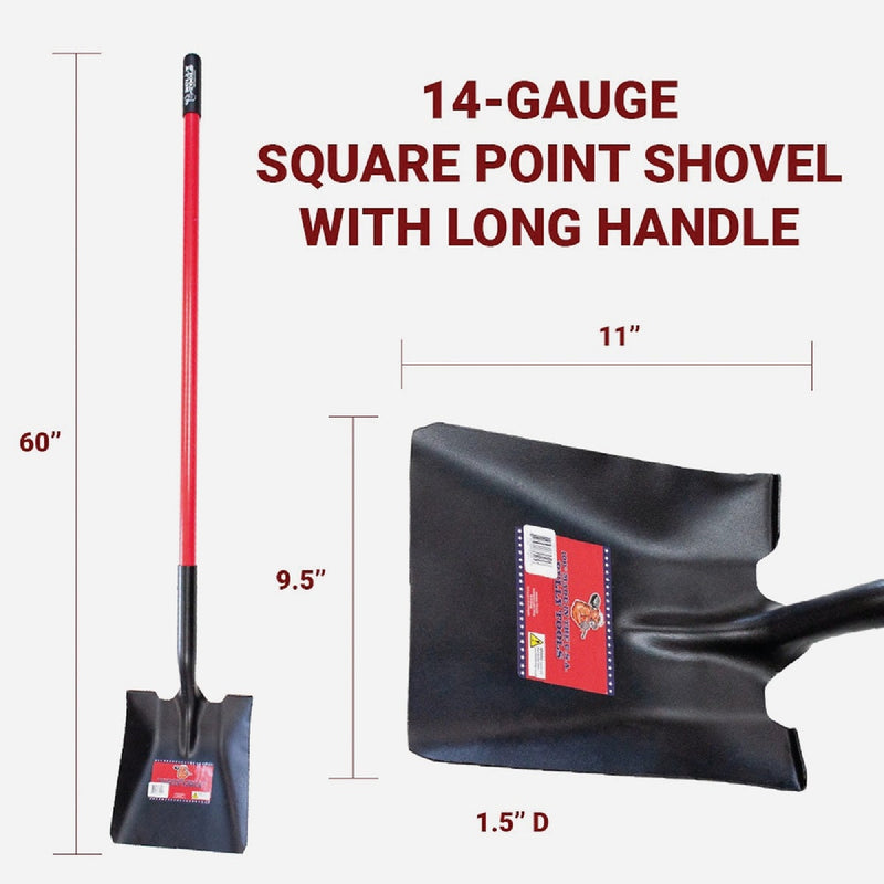 Bully Tools 50 In. Fiberglass Handle Square Point Shovel