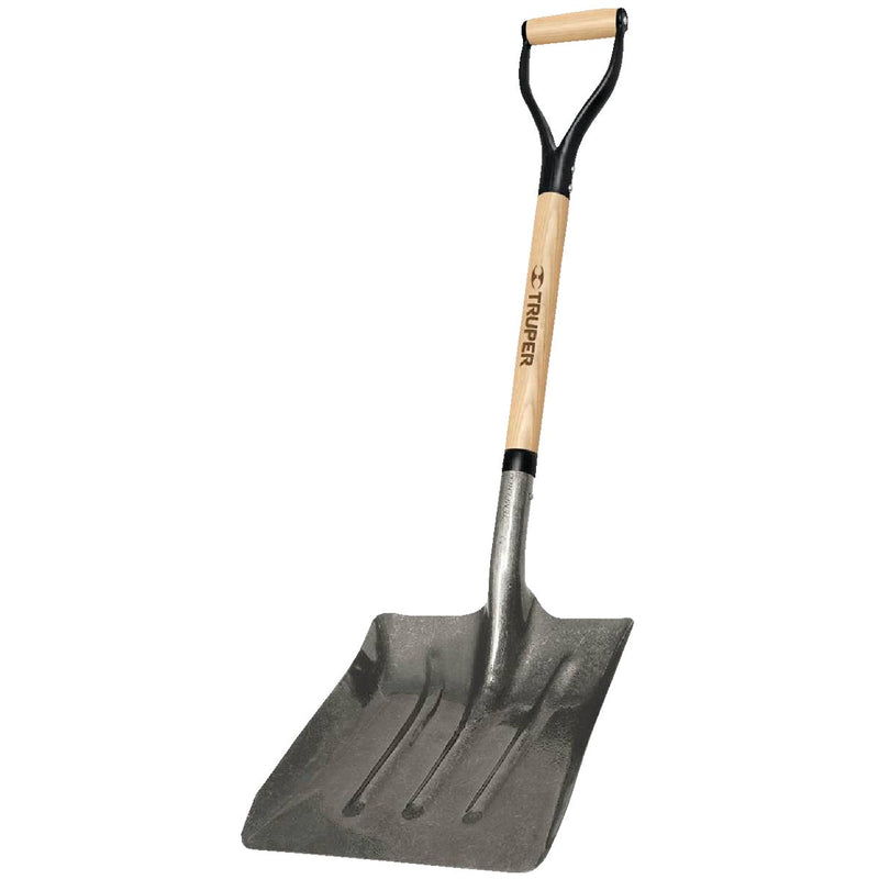 Truper 27 In. Wood D-Grip Handle Steel Scoop Shovel