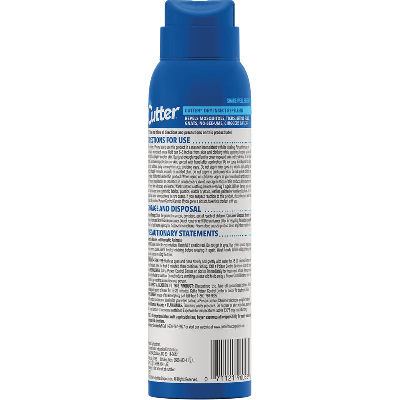 Cutter Dry 4 Oz. Insect Repellent Aerosol Spray