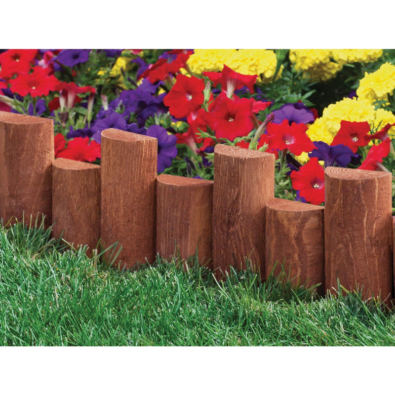 Greenes Fence 5 In. to 7 In. H. x 18 In. L. Cedar Flexible Half-Log Lawn Edging