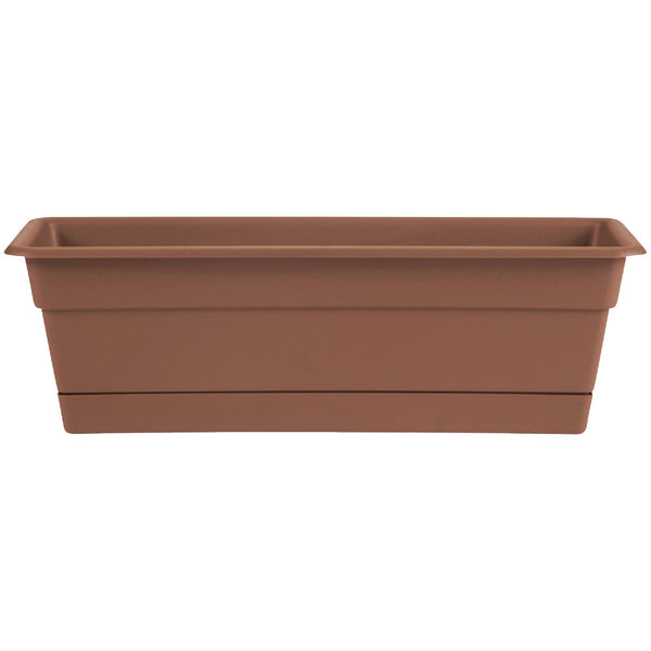 Bloem Dura Cotta 24 In. Plastic Terra Cotta Flower Box