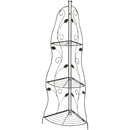 Best Garden Black Steel 45 In. Corner Plant Stand