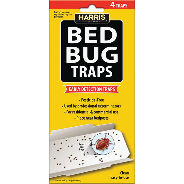 Harris Natural Glue Bedbug Trap For Floors (4-Pack)