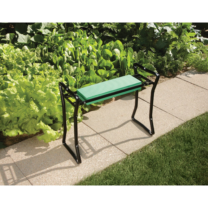 Best Garden Green Foam Pad w/Black Steel Frame Garden Kneeler Bench