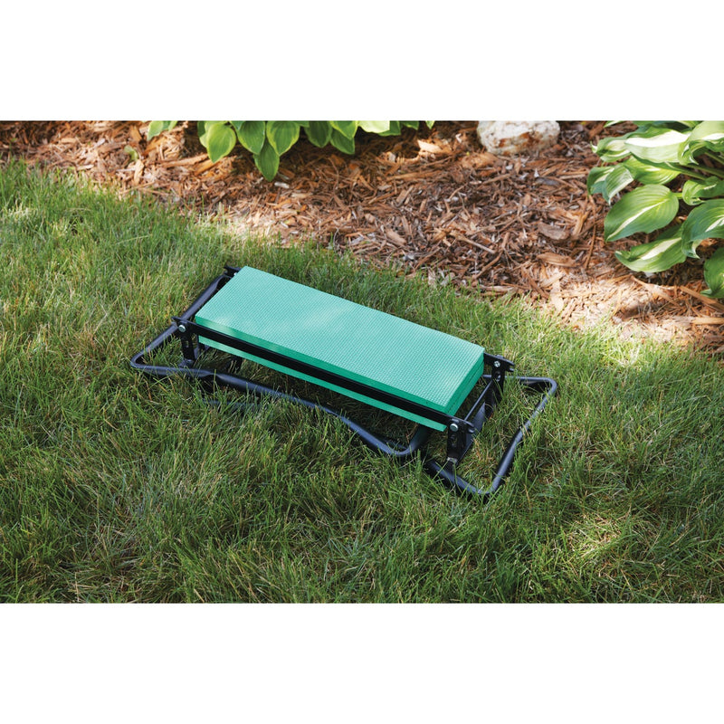 Best Garden Green Foam Pad w/Black Steel Frame Garden Kneeler Bench