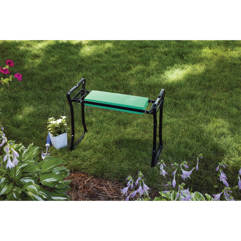 Best Garden Green Foam Pad w/Black Steel Frame Garden Kneeler Bench