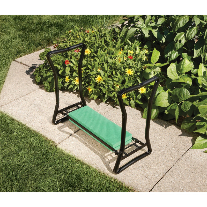 Best Garden Green Foam Pad w/Black Steel Frame Garden Kneeler Bench