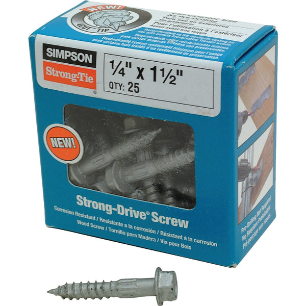 Strong-Drive 1/4 In. x 1-1/2 In. Hex Head Structure Screw (25-Count)