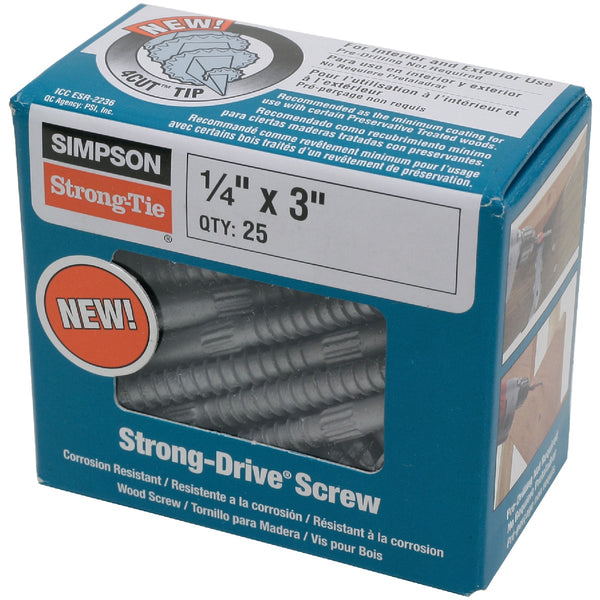 Strong-Drive 1/4 In. x 3 In. Hex Head Structure Screw (25 Ct.)
