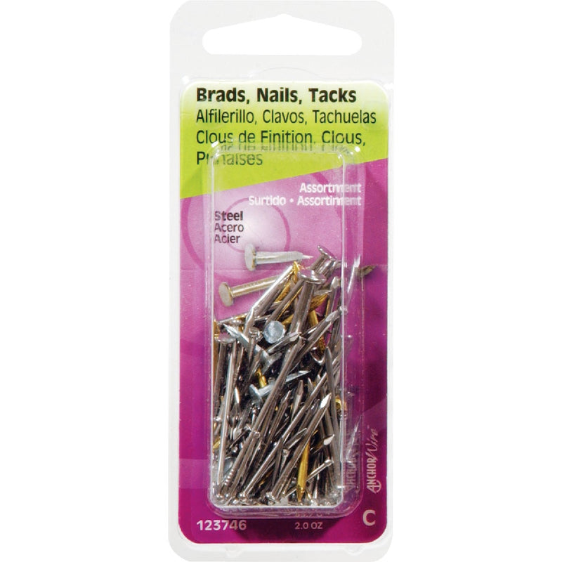 Hillman Anchor Wire Brad and Nail Assortment Kit