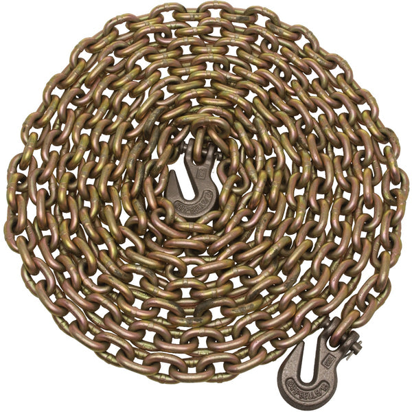 Campbell 3/8 In. 20 Ft. Yellow Chromate Finished Steel Coil Chain