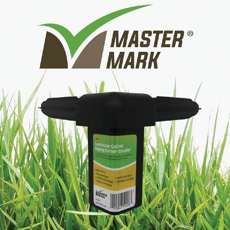 Master Mark Master Gardener 90 Deg. Black Plastic Pro Lawn Edging Coupler