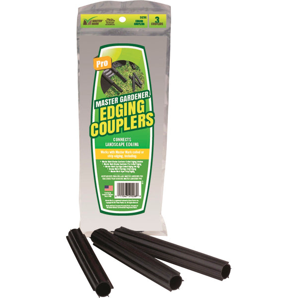 Master Mark Master Gardener Straight Black Plastic Pro Lawn Edging Coupler (3-Pack)