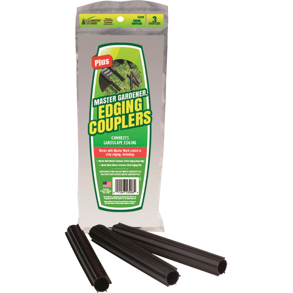 Master Mark Master Gardener Straight Black Plastic Plus Lawn Edging Coupler (3-Pack)