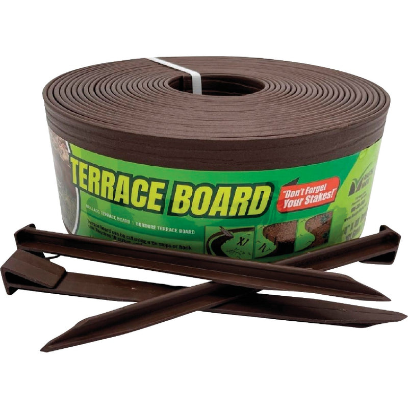 Master Mark 4 In. H. x 40 Ft. L. Brown Terrace Board Lawn Edging