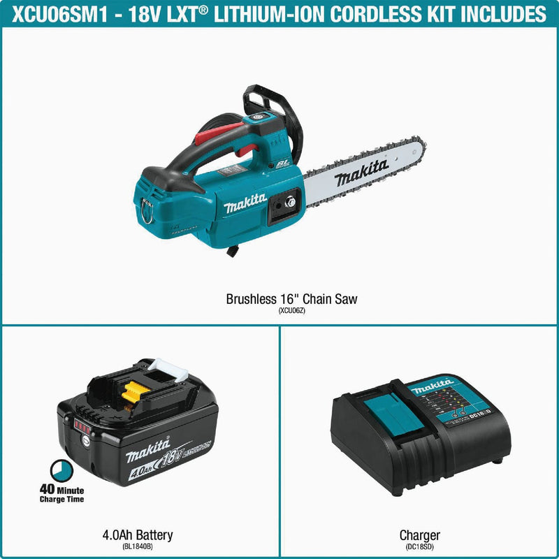 Makita 10 In. 18V LXT Lithium Ion Brushless Cordless Chainsaw