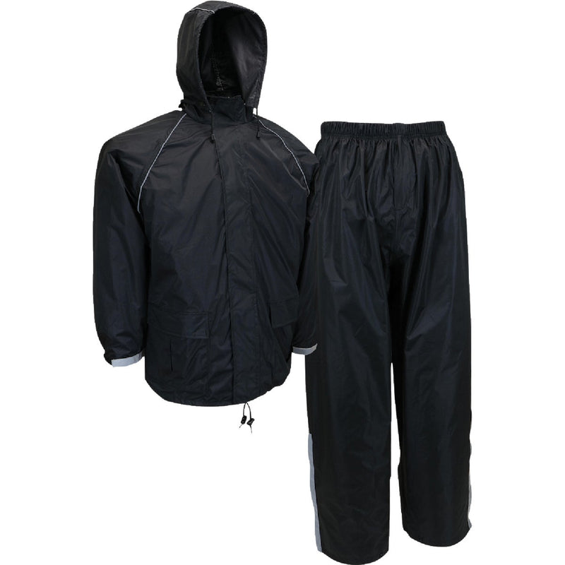 Boss 2XL 3-Piece Black Polyester Rain Suit