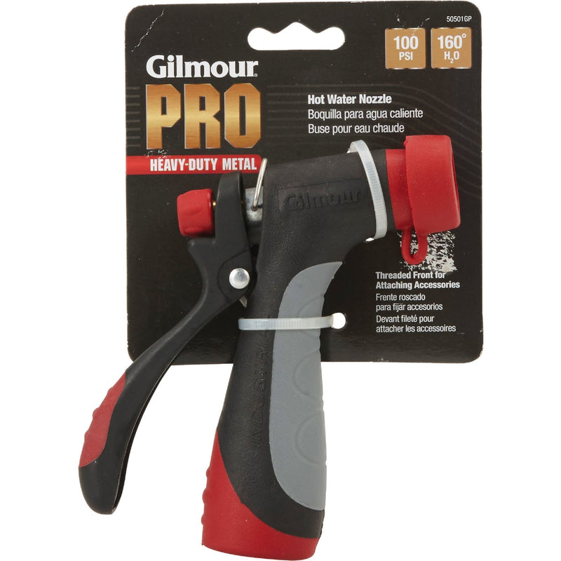 Gilmour Pro Metal 160 Degree Hot Water Pistol Nozzle, Red & Black