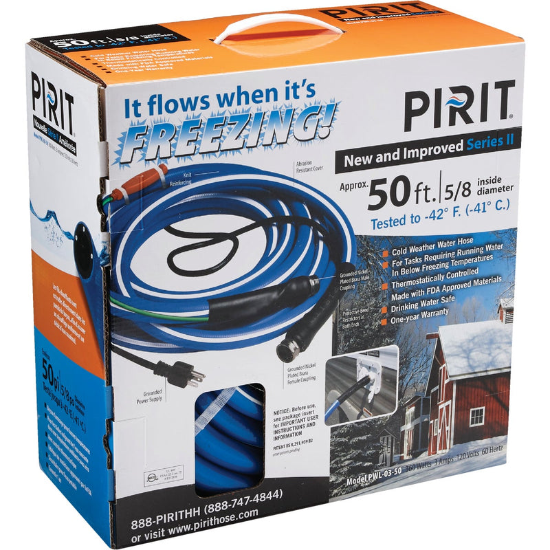 Pirit 5/8 In. Dia. x 50 Ft. L. Heated Water Hose