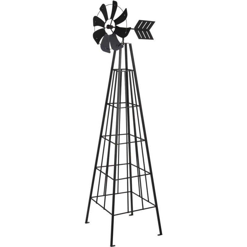 Panacea 72 In. Metal Decorative Windmill Obelisk