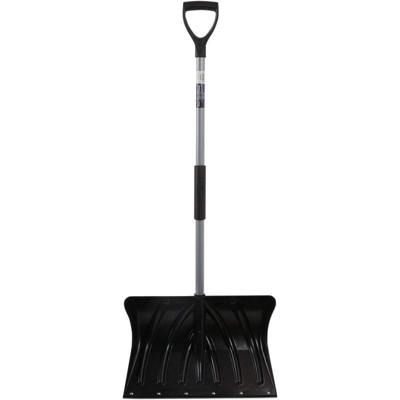 20 In. Poly Snow Shovel with Steel Wear Strip and 38 In. Steel Handle