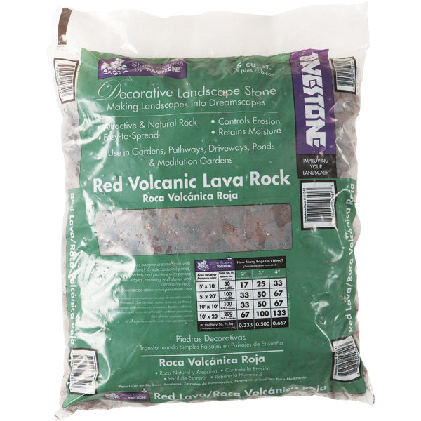 Pavestone 0.5 Cu. Ft. Red Volcanic Rock, 19 Lb.