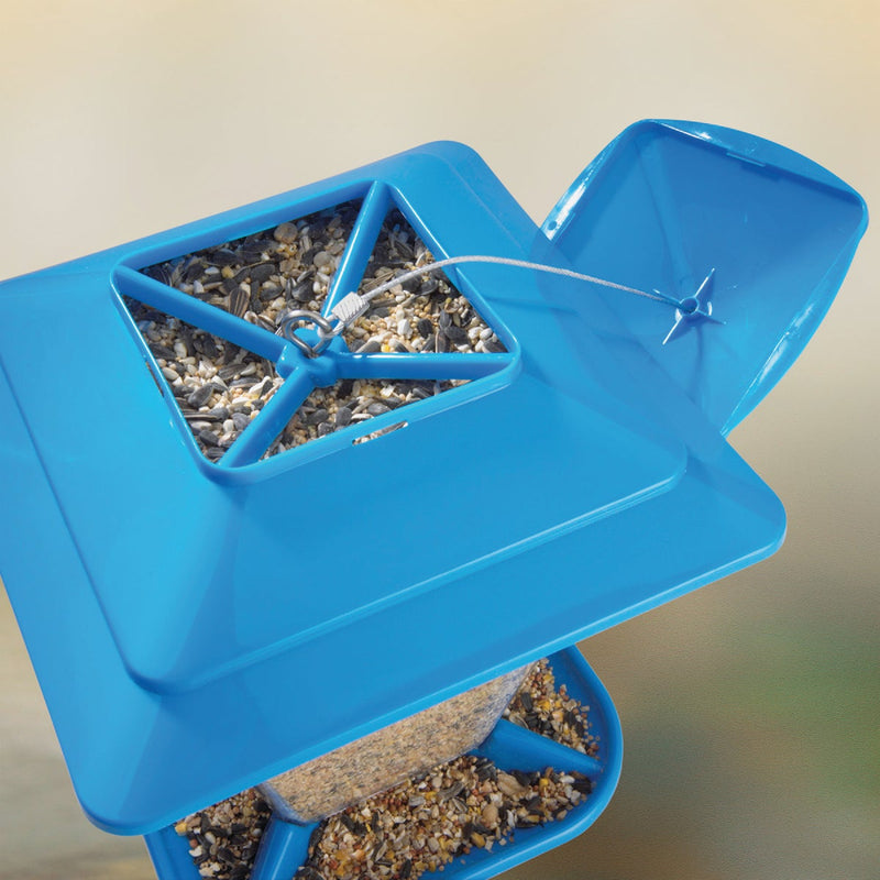 More Birds Plastic 6.6 Lb. Capacity Square Seed Hopper Bird Feeder