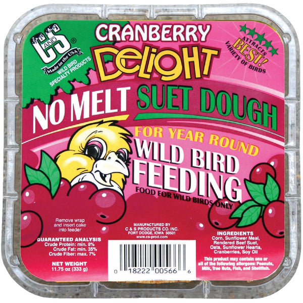 C&S 11.75 Oz. Cranberry Delight No Melt Suet Dough