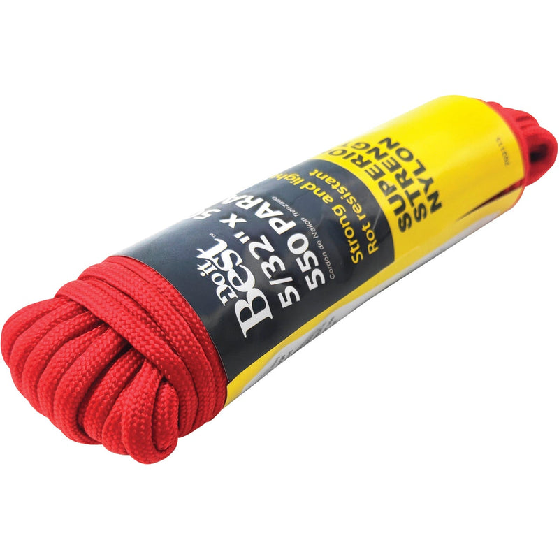 Do it Best 550 5/32 In. x 50 Ft. Red Nylon Paracord