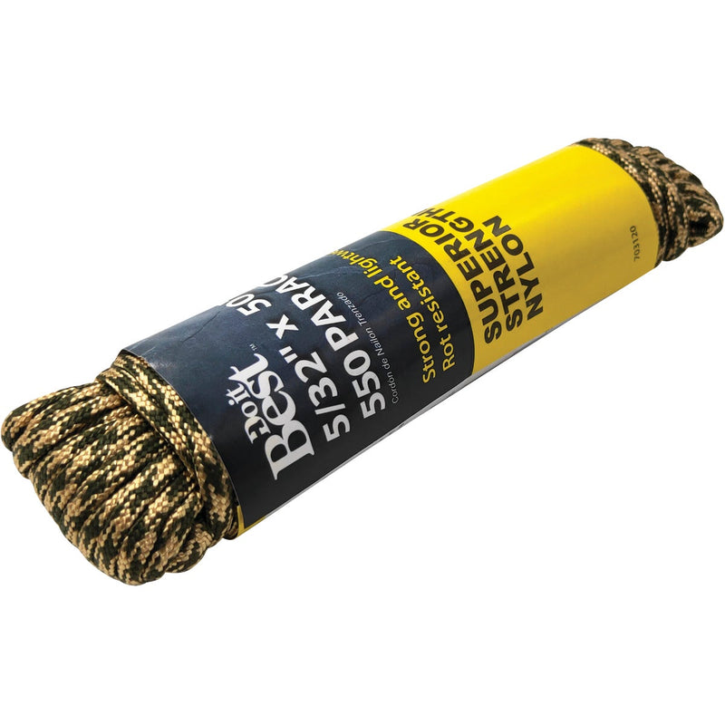 Do it Best 550 5/32 In. x 50 Ft. Camouflage Nylon Paracord