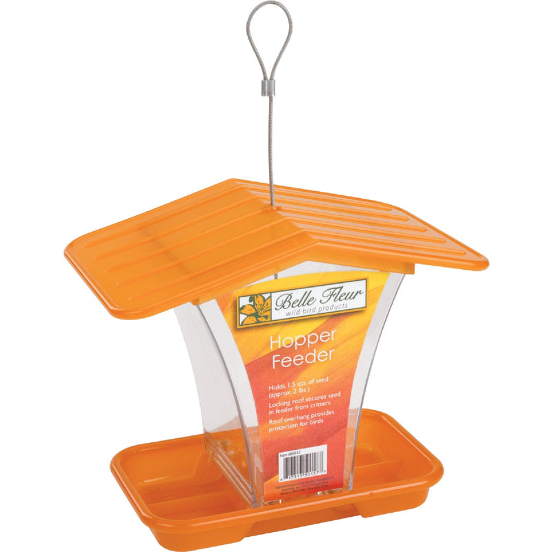 Stokes Select Belle Fleur Plastic 1.5 Qt. Capacity Hopper Bird Feeder