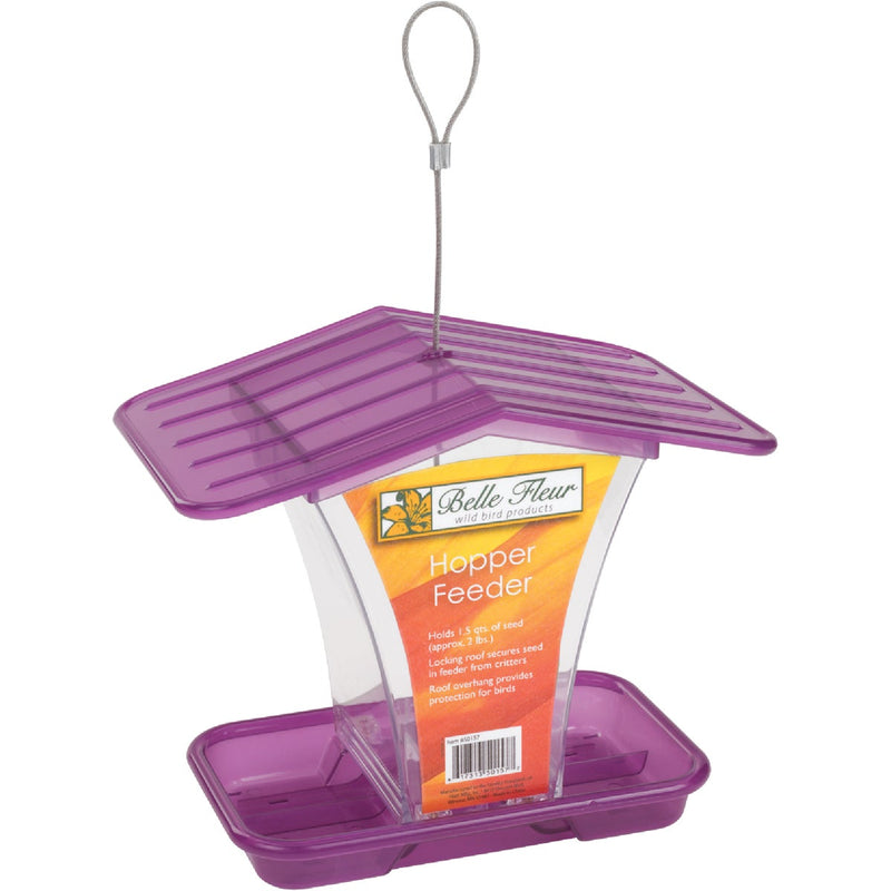 Stokes Select Belle Fleur Plastic 1.5 Qt. Capacity Hopper Bird Feeder