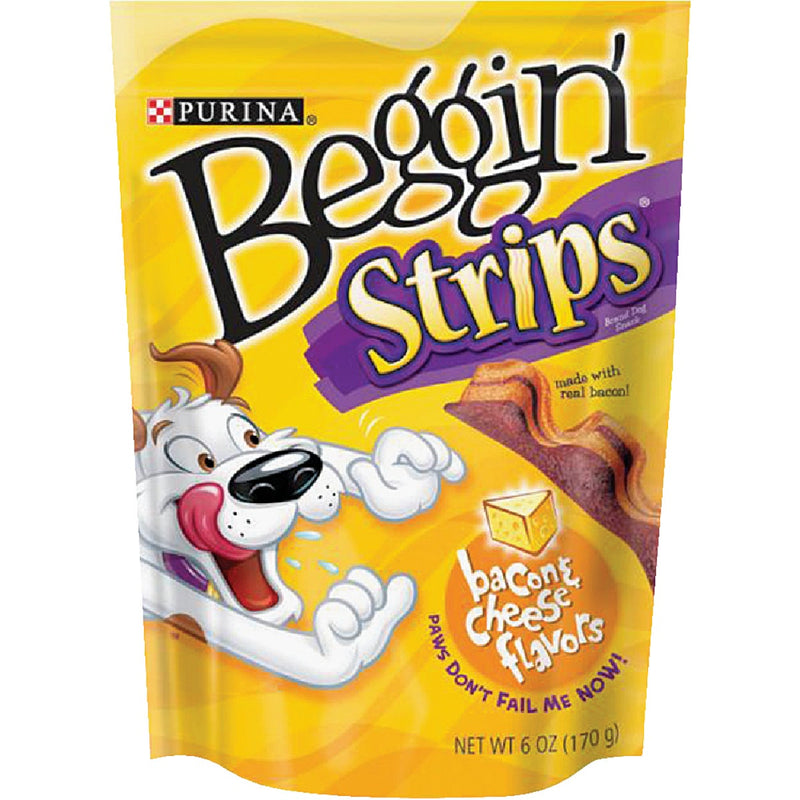 Purina Beggin' Strips Bacon & Cheese Flavor Chewy Dog Treat, 6 Oz.