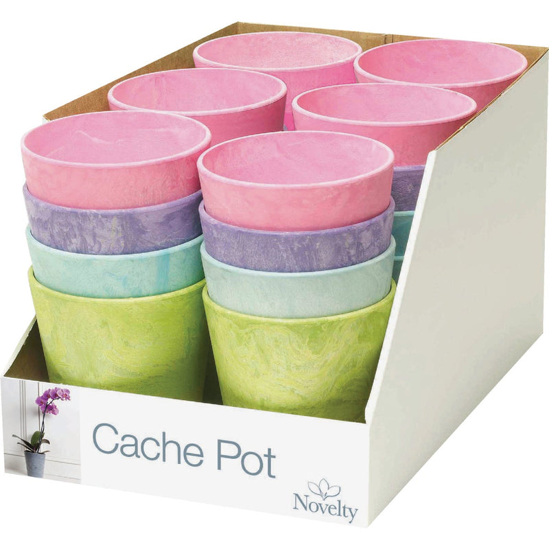 Novelty 5 in. Bright Cache Planter (Assorted Colors)