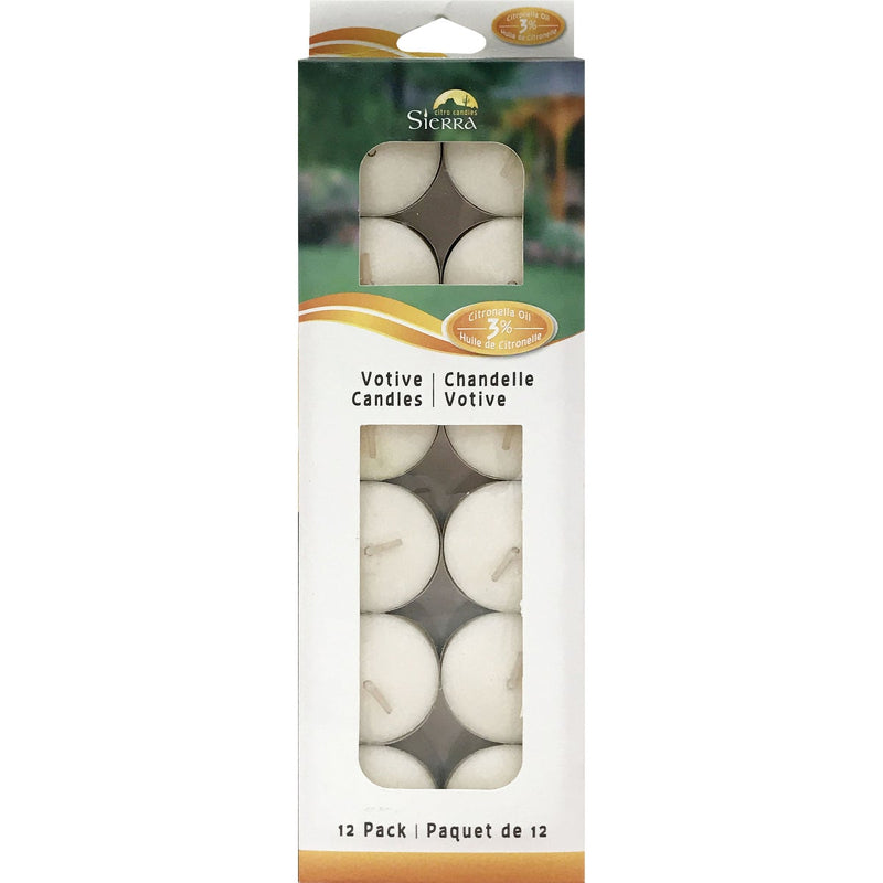 Sierra 0.9 Oz. 1-Wick Votive Citronella Candle (12-Pack)