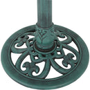 Best Garden Antique Verdigris Flower Pedestal Bird Bath