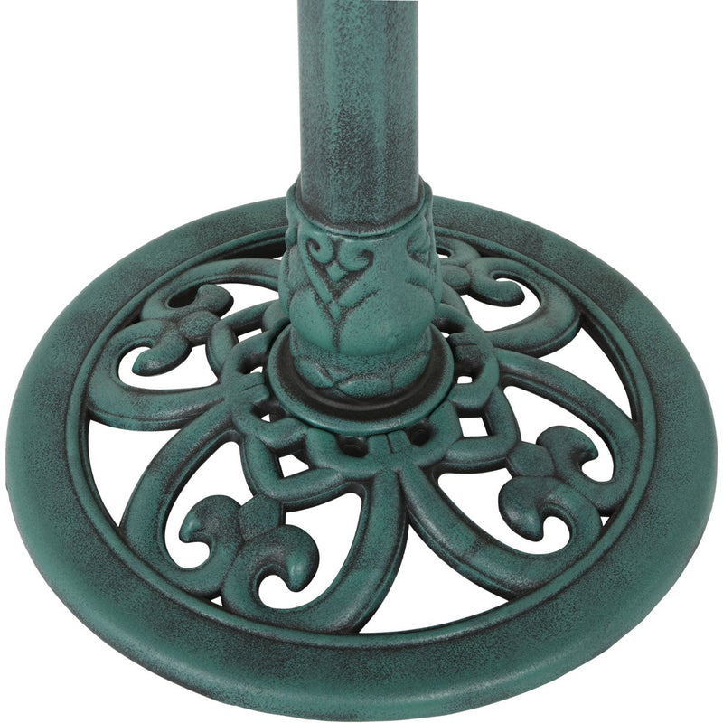 Best Garden Antique Verdigris Flower Pedestal Bird Bath