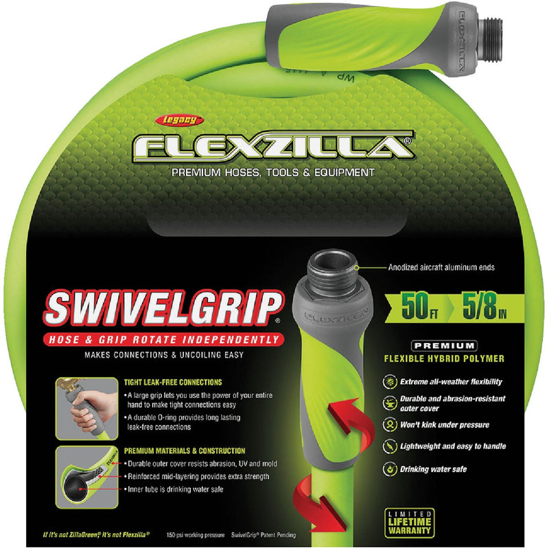 Flexzilla 5/8 In. Dia. x 50 Ft. L. Drinking Water Safe Garden Hose with SwivelGrip Connections