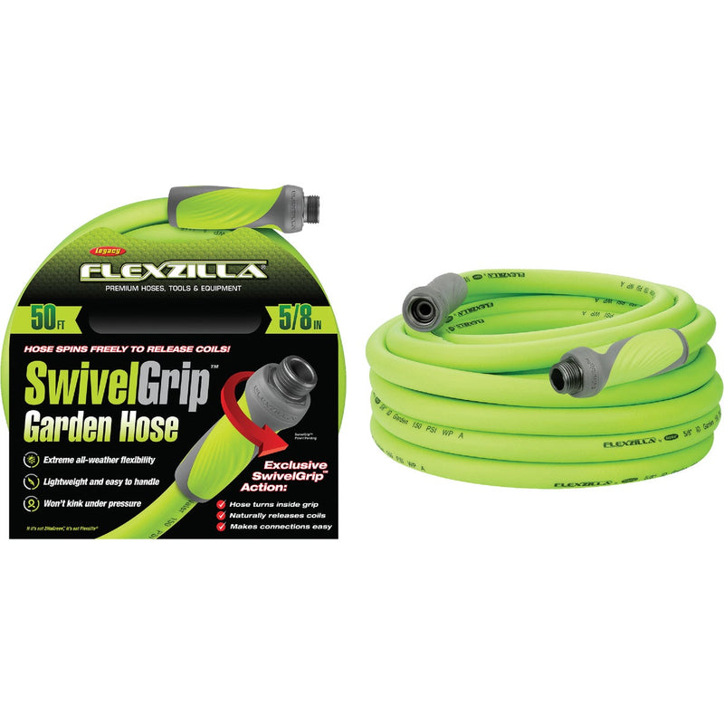 Flexzilla 5/8 In. Dia. x 50 Ft. L. Drinking Water Safe Garden Hose with SwivelGrip Connections